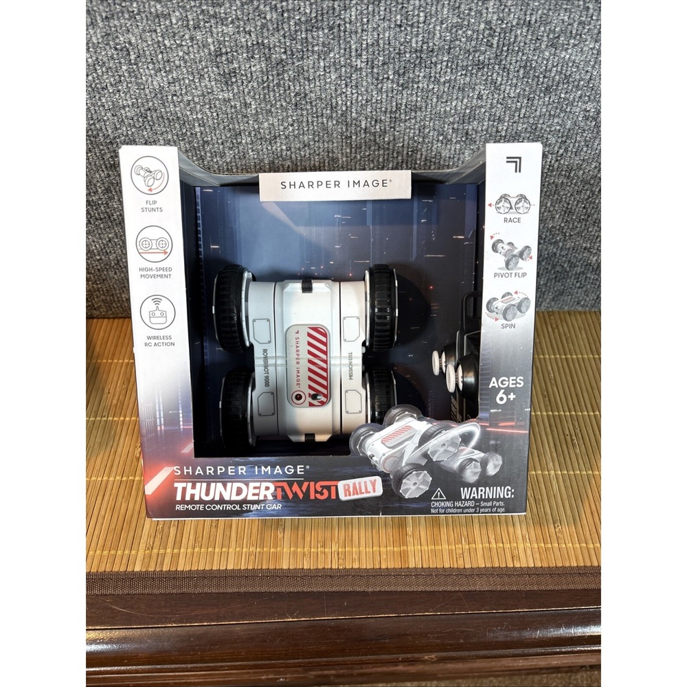 Sharper Image Thunder Twist Rally Remote Control Stunt Car White Brand New